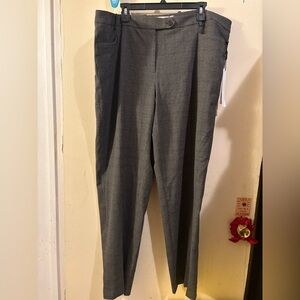 Calvin Klein Black and Gray Patterned Dress Pants